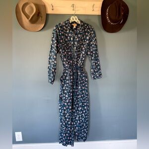 Future Collective - Floral Print Long Sleeve Zip-Front Boilersuit Jumpsuit 16